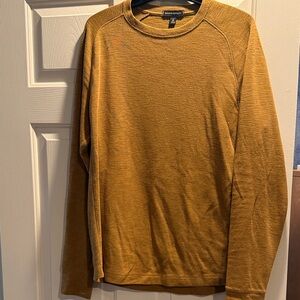 Banana Republic Men's Mustard Yellow Crewneck Sweater